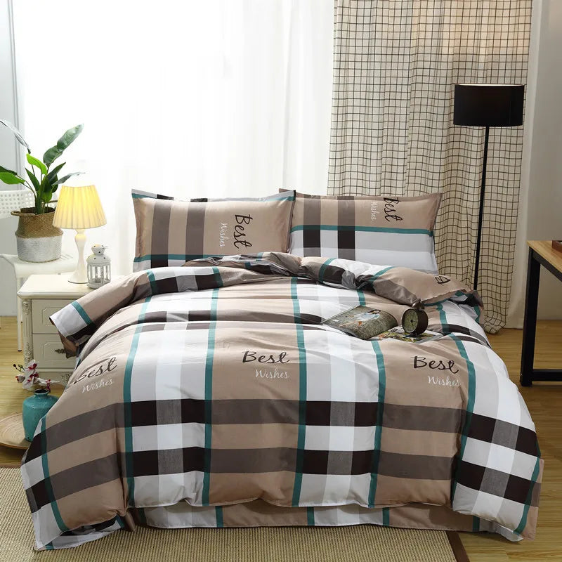 Lovely Cartoon King Size Duvet Cover Set 220x240 Skin Friendly Double Bed Quilt Cover Blanket Comforter Cover and Pillowcase Pi-Mart