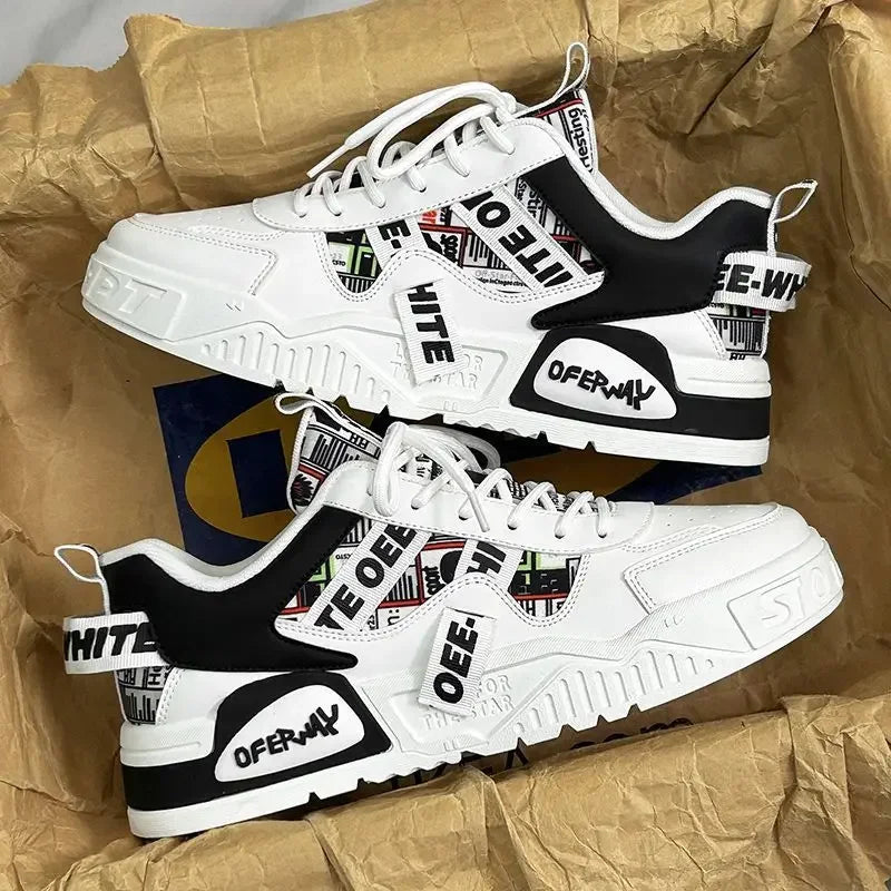 Casual Fashion Leather Sneakers New Skateboard Mens Shoes Outdoor Running Sports shoes Hiking Tennis Platform Luxury footwear Pi-Mart