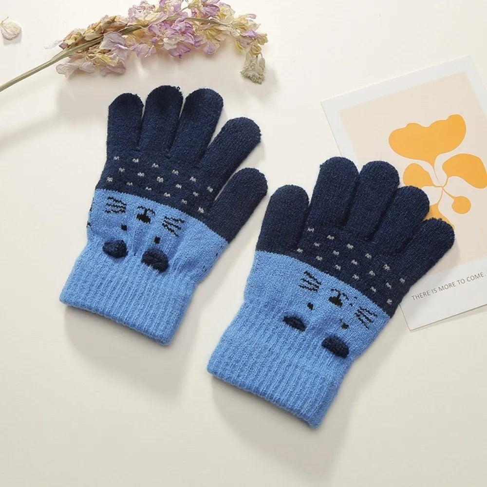 3- 10Years Old Fashion Warm Winter Gloves Coldproof Candy Color Children Mittens Soft Elastic Gloves Outdoor Pi-Mart