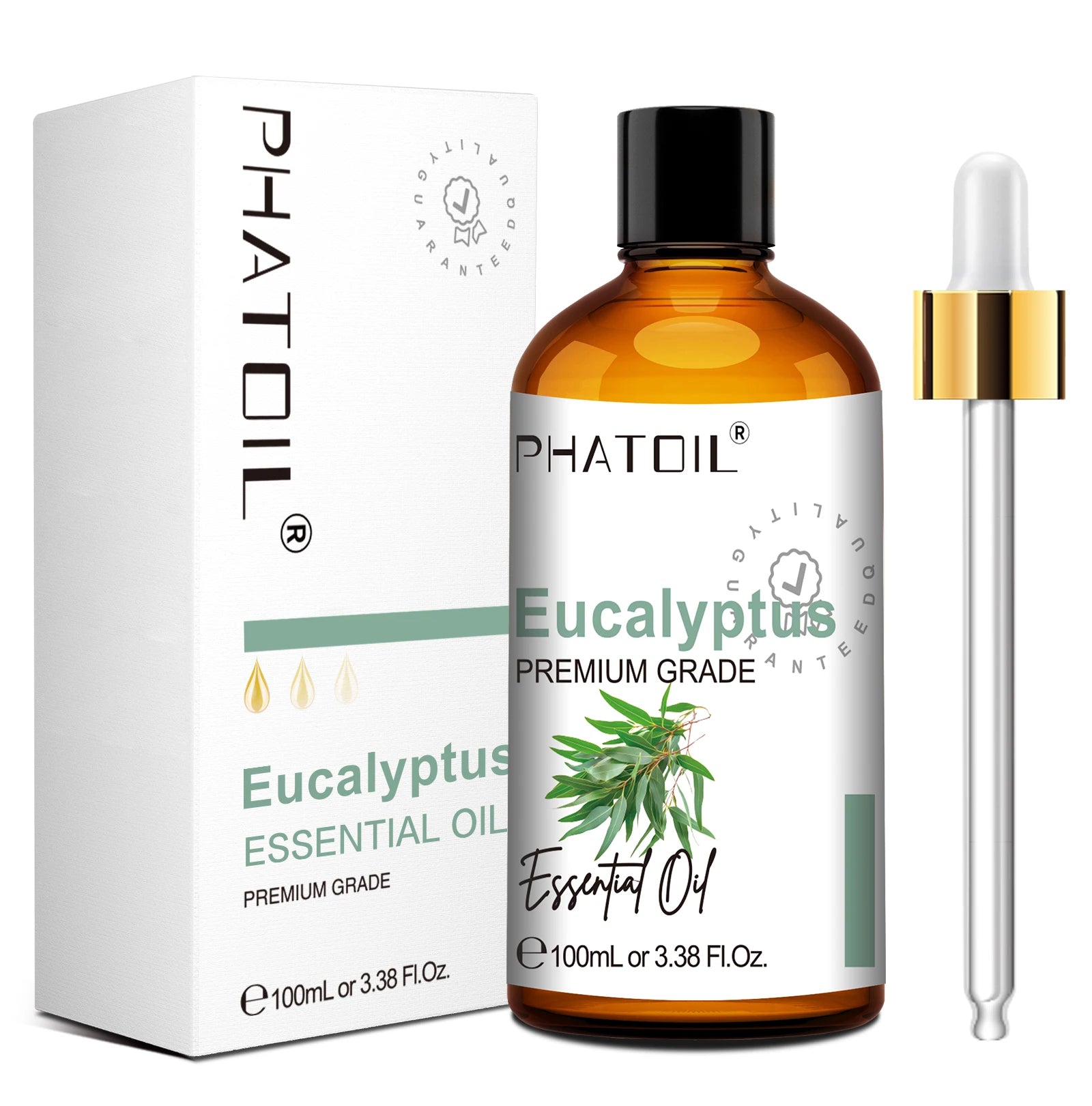 PHATOIL Natural Essential Oil for Diffuser Candle Making-100ml Sandalwood Eucalyptus Citronella Lavender Vanilla Essential Oils Pi-Mart