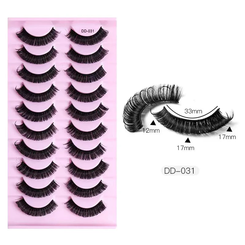 Faux mink eyelashes natural 3d mink lashes makeup volume false eyelashes in bulk cilio H13 E-08 Pi-Mart