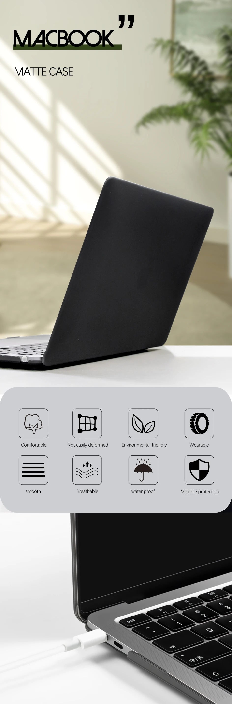 For Macbook Air 13 Case for Laptop accessories Macbook Neo A18 M1 M2 M5 M4 Air 15 Funda Macbook Pro 14 case M3 2026 Pro 16 Cover Pi-Mart
