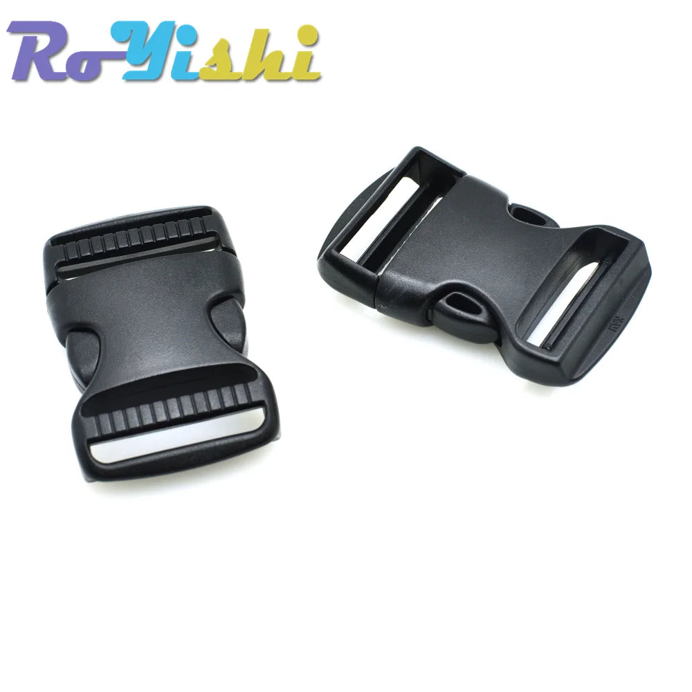 2-10 Pcs/Pack 20~50mm Plastic Hardware Dual Adjustable Side Release Buckles Molle Tatical Backpack Belt Bag Parts Strap Webbing Pi-Mart