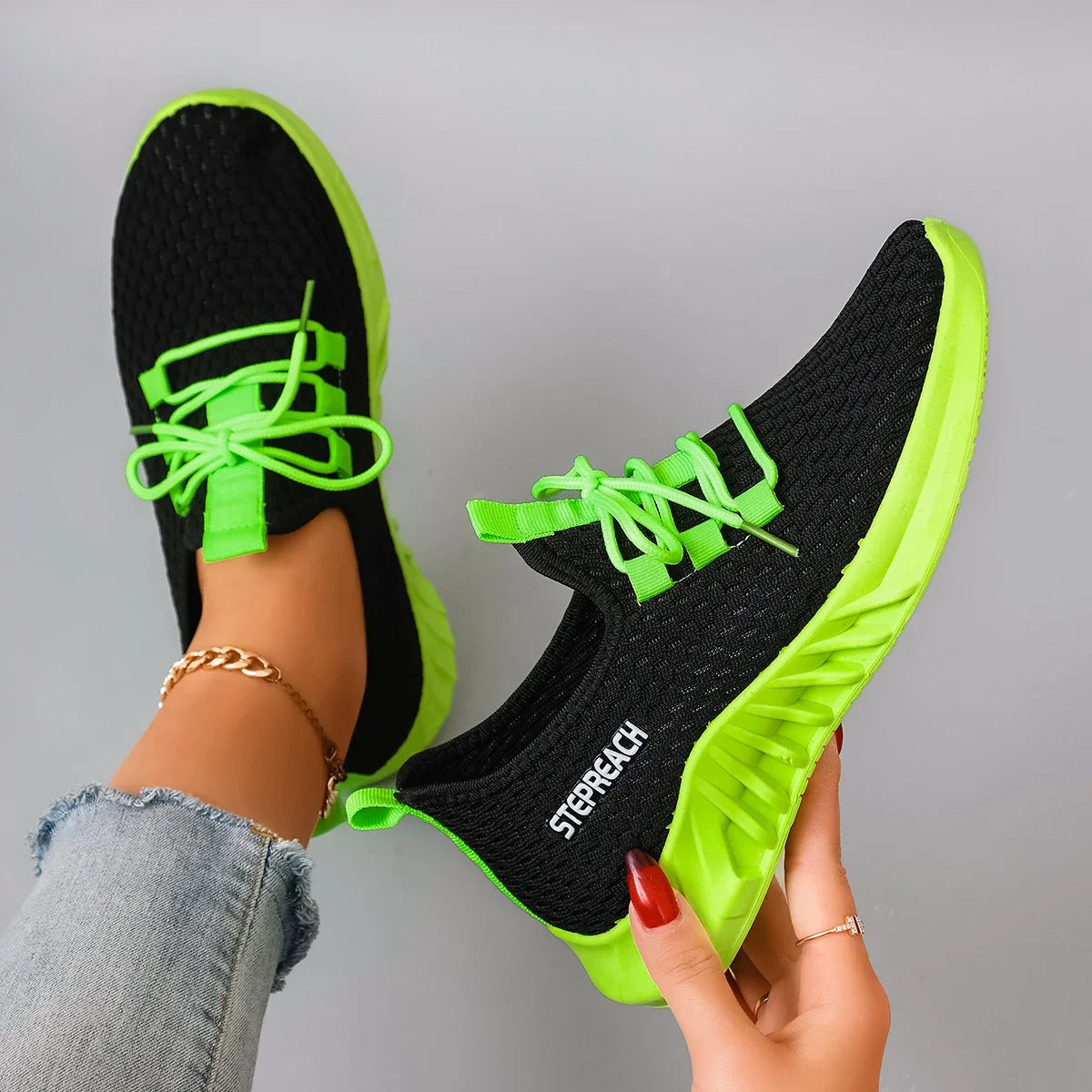 Women's Summer Breathable Mesh Flat Shoes, Women's Shoes, Casual Sneakers Shoes, Clearance Free Shipping LadyShow.Store