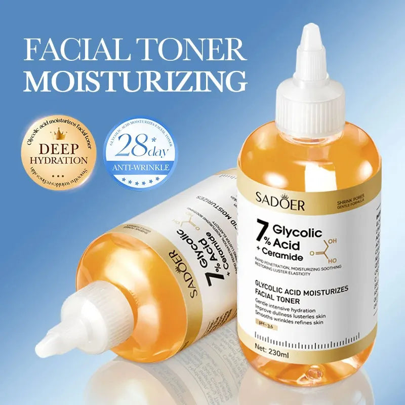Toner SADOER Glycolic Acid Soothing Moisturizing Serum Improves Dirty and Dry Skin Fine Lines Pi-Mart