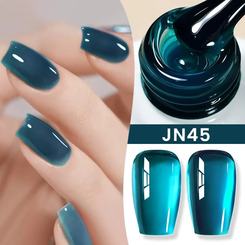 BORN PRETTY 10ml Jelly Nude Gel Nail Polish 50 Colors Semi Transparent Nail Art Nail Supplies Soak off UV LED Nails Gel Varnish Tri Light Beauty