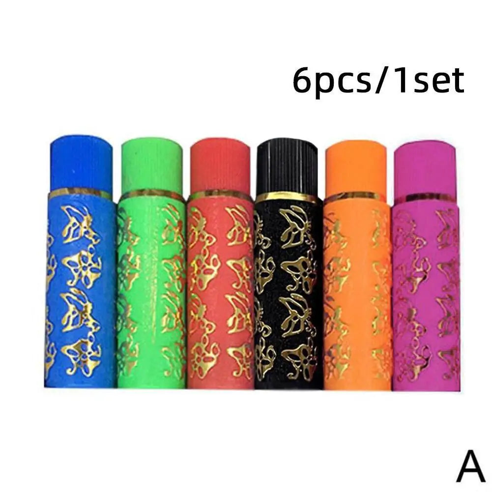 6PCS/Box Lipstick Dark Green Magic Lipgloss Lipstick Long Lasting Waterproof Butterfly Lip Tint Cosmetics Makeup Maquiagem Tri Light Beauty