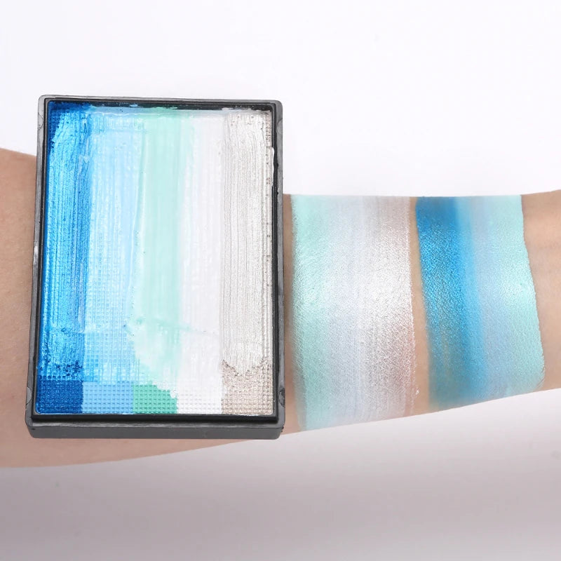 50g Facial and Body Paint Palette,Non-Toxic Rainbow Water-Soluble Body Paint for Rainbow Festival,Cosplay,Party,Art,Stage Makeup Pi-Mart