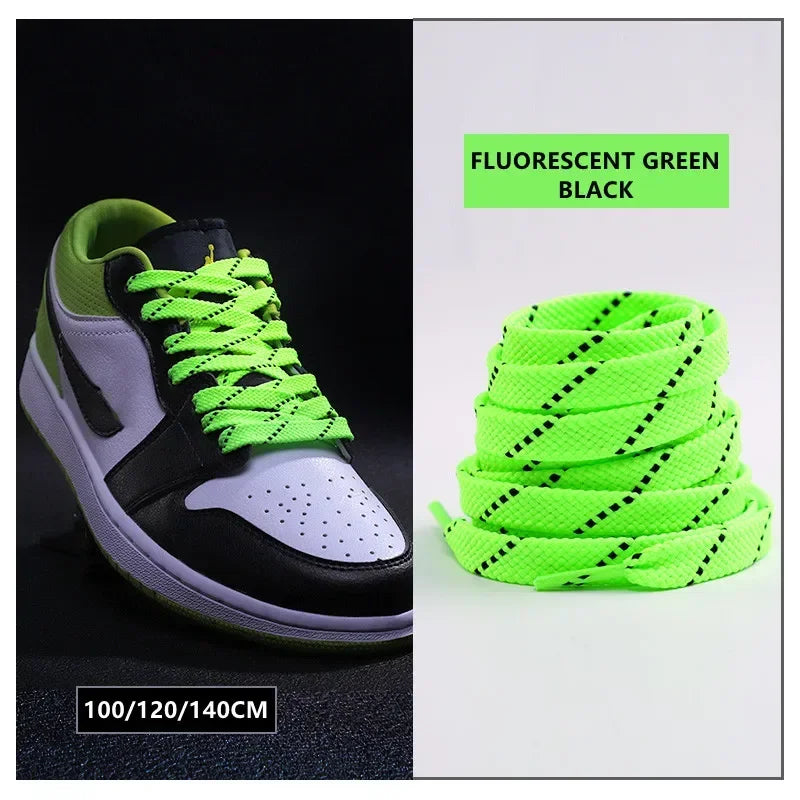 Classic Shoelaces for Sneakers Flat Mixed-colors Shoe laces AF1/AJ Shoelace Elastic Laces Shoes 100/120/140CM Strings 1Pair Pi-Mart