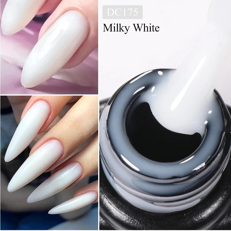 Mtssii 7ml Milky White Quick Extension Gel Nail Polish Nude Construct Hard Gel Semi Permanent Acrylic Extension Nail Art Varnish Tri Light Beauty