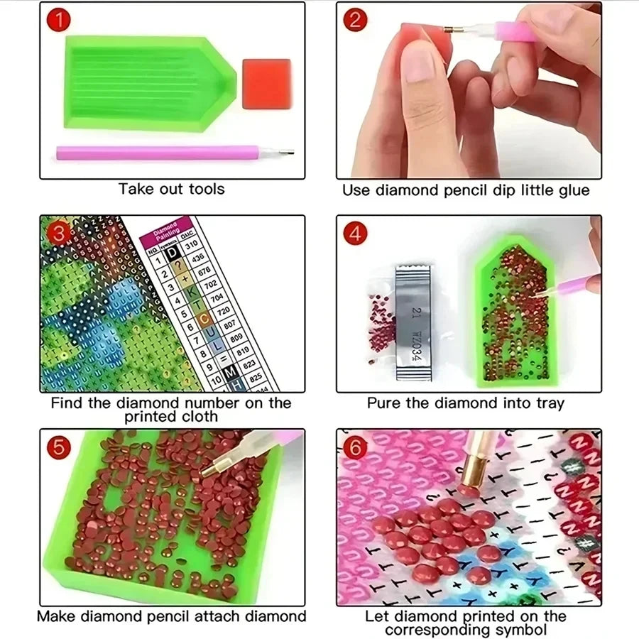 Neon Scream Ghost Face Killer with Knife 5D Full Drill Diamond Painting Kit DIY Embroidery Mosaic Horror Home Wall Decor Pi-Mart