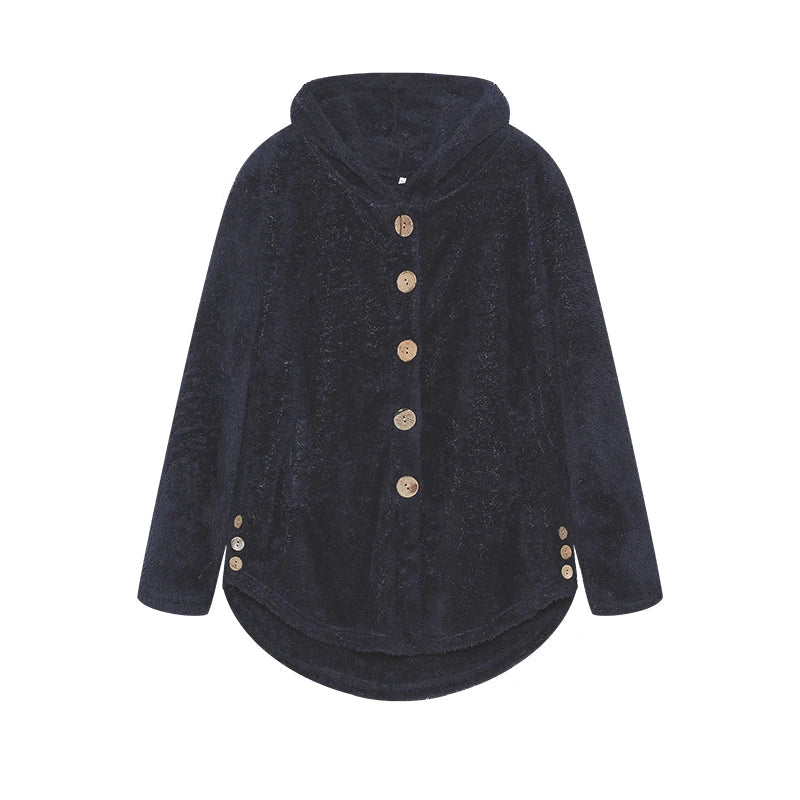 Fashion Trend Autumn and Winter Press-pleated Printed Turn-collar Long-sleeved Shirt Two-piece Furry Coat LadyShow.Store
