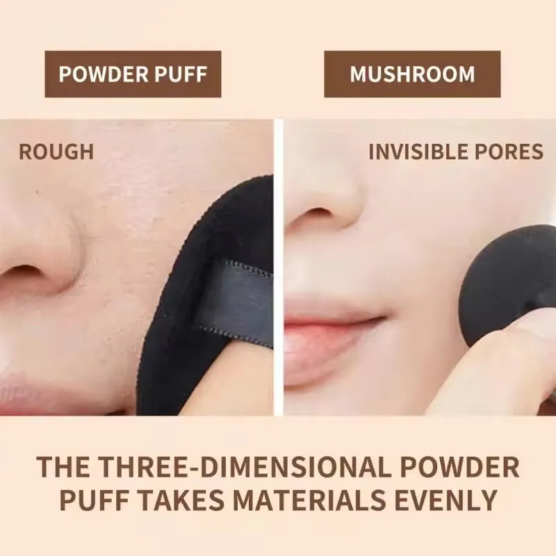 Mushroom Head Air Cushion, CC Cream Natural Moisturizing Foundation Concealer Whitening Oil-control Makeup Cosmetics BB Cream Tri Light Beauty