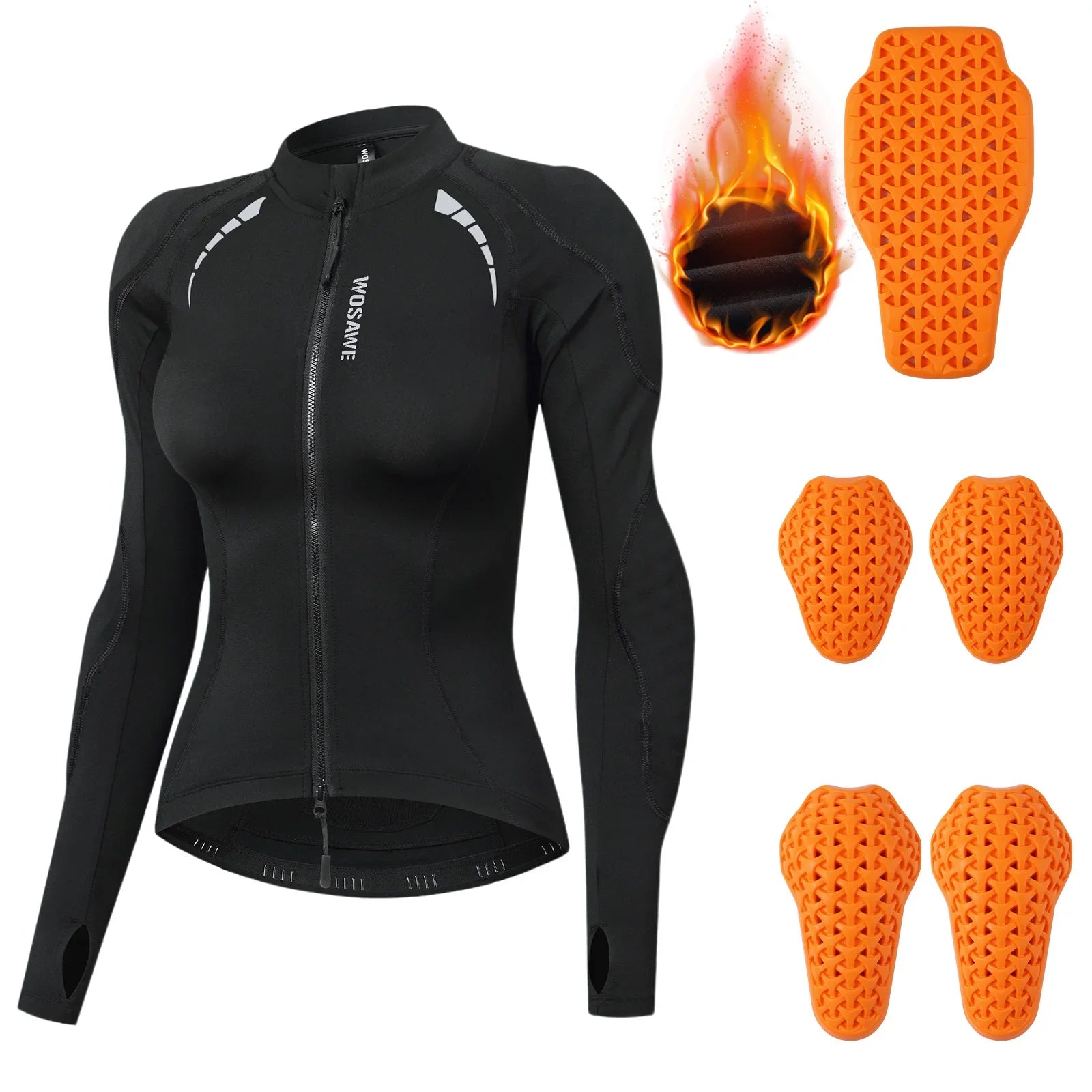 WOSAWE Women Motorcycle Jacket Downhill Motocross Motorbike Reflective Summer Biker Riding Clothing Apparel LadyShow.Store