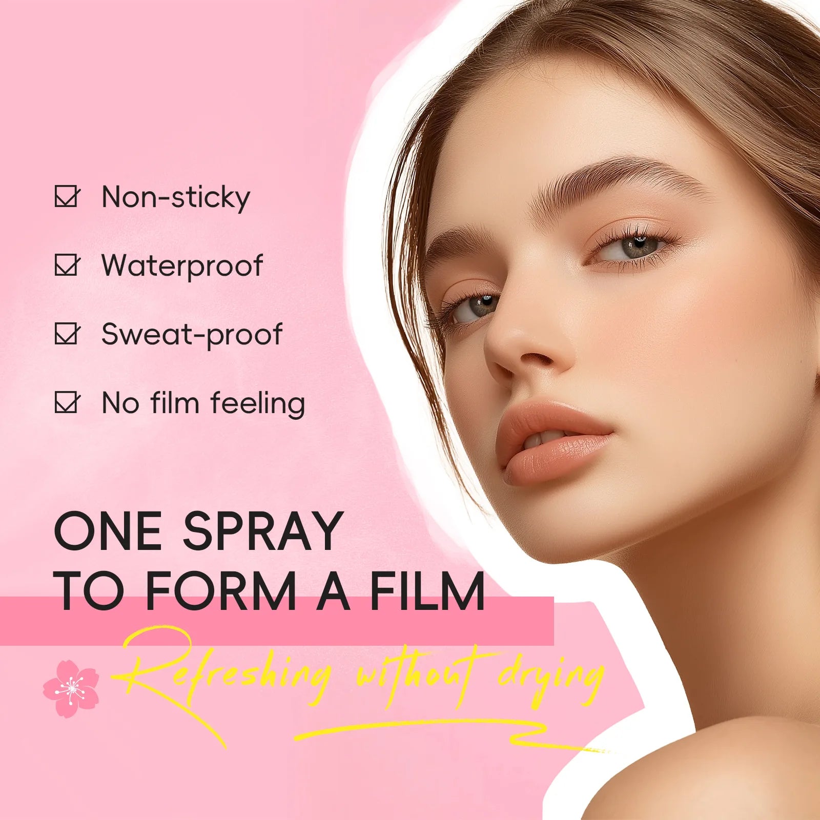 Sakura Matte Setting Spray 80ml Long Lasting Makeup Fixer Moisturizing Oil Control Non Sticky Face Mist For All Day Fresh Look Pi-Mart