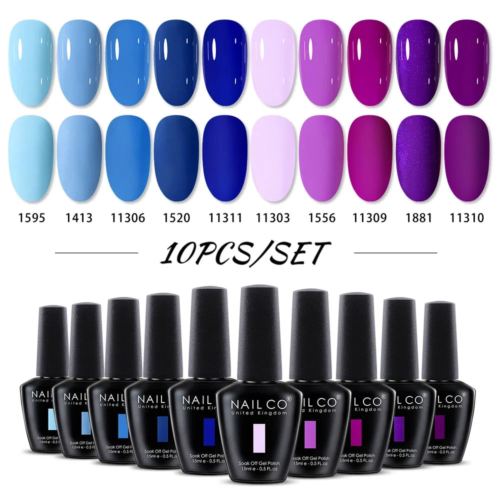 NAILCO 15ml Brown Nails Art Red Color Gel Nail Polish Semi-permanent UV Gel Polish Coffee Manicure Chocolate Hybrid Nail Varnish Tri Light Beauty