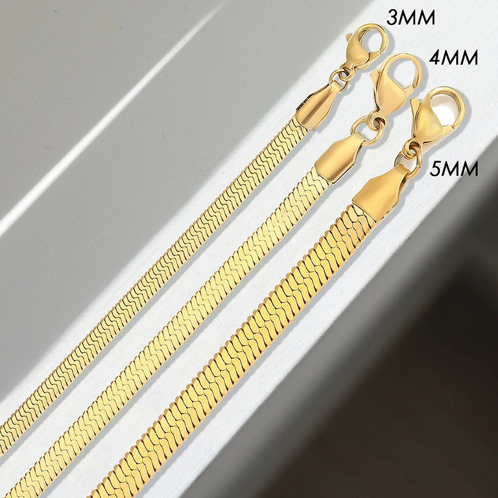 EMANCO 4MM Snake Chain Anklet Womens Beach Chain Stainless Steel Anklet Gift Drop/Wholesale Factory Direct Sales Pi-Mart
