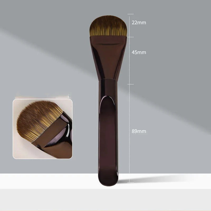 New 2Pcs Professional Foundation Makeup Brushes Soft Dense Hair for Blending Liquid, Cream Flawless Powder Makeup Beauty Tools Tri Light Beauty