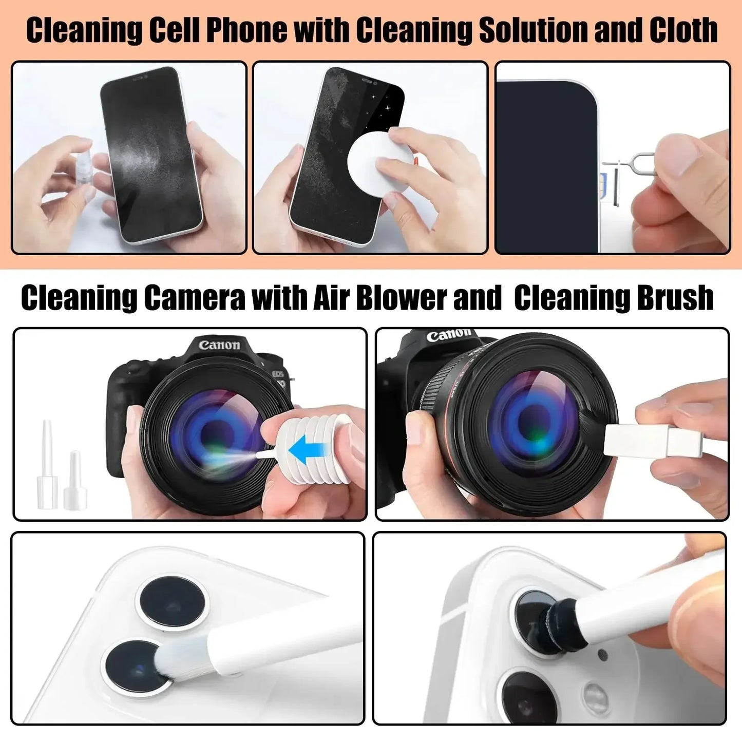 Multifunctional 20-in-1 Cleaner Kit Earphones Cleaning Pen brush Screen Cleaner Computer Keyboard Brush Keycap Puller Pi-Mart