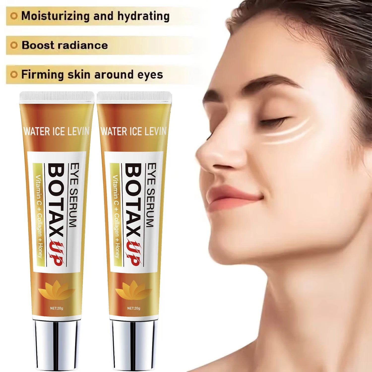 Eye Cream with Vitamin C & Collagen for Dark Circles, Moisturizing & Brightening, 20g Buy 1 Get 1 Free, Fast Shipping Pi-Mart