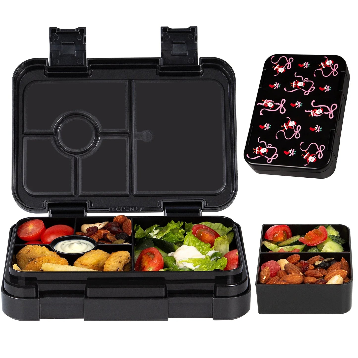 Adorable Kids Lunch Box Student Microwave Safe Travel Bento Box Halloween Container Portable Leak Proof Fruit Salad Bento Box LadyShow.Store