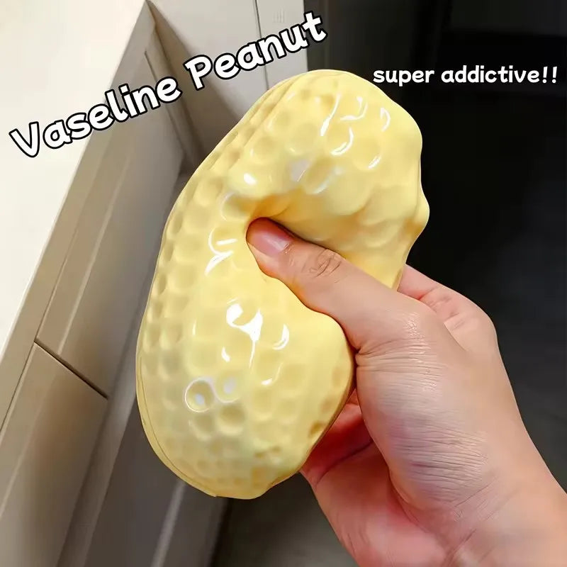 Crunchy Peanut Stress Ball Food-Shaped Squeeze Ball Squishy Toys ASMR Sensory Anti Stress Fidget Toys for Adults Christmas Gift Pi-Mart