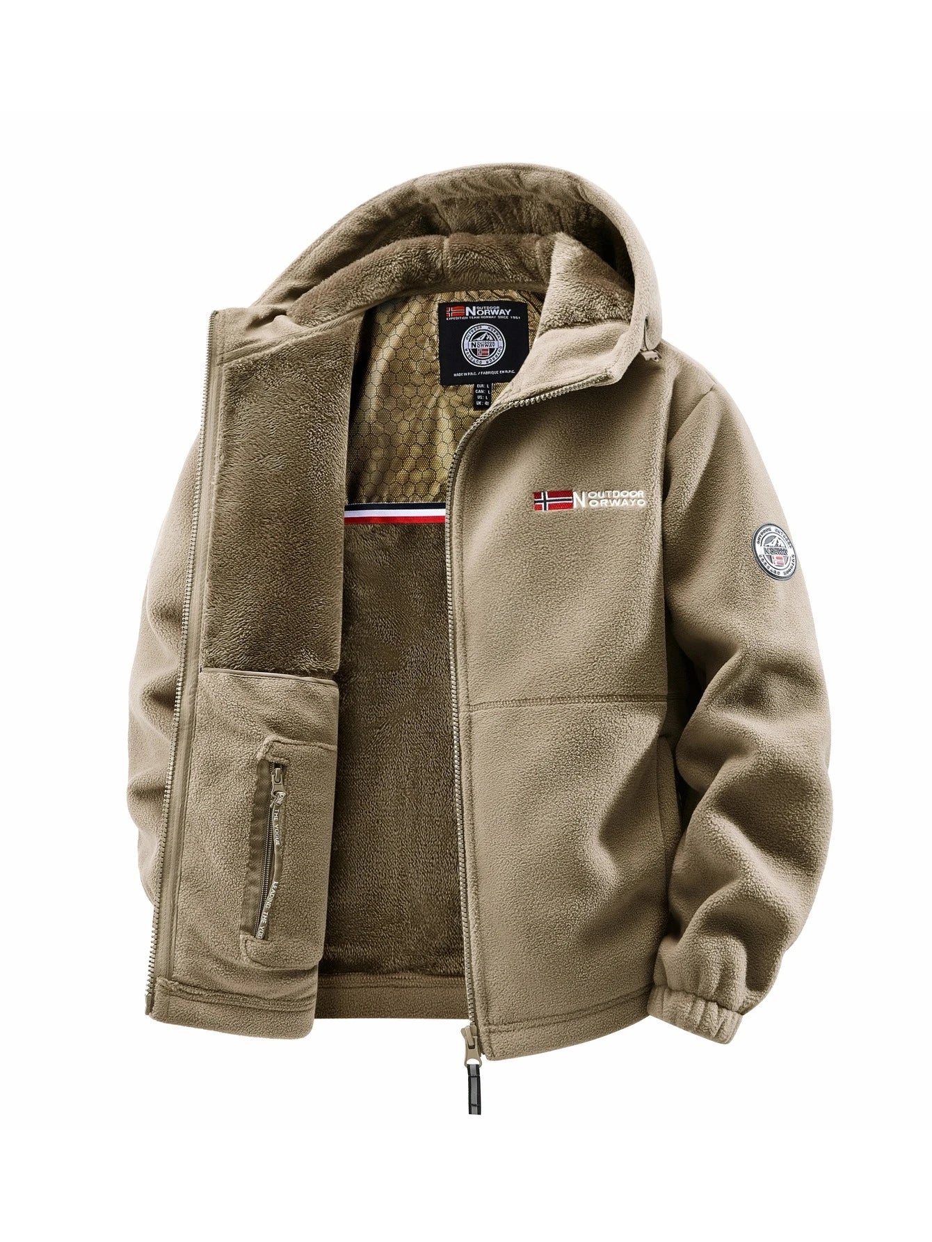Men's Autumn and Winter Outdoor Hooded Jacket, Suitable for Daily Wear at Home, for Travel, Parties, Commuting, Outdoor Fashion Versatile, Enhances Temperament, Streetwear, Travel Wear. LadyShow.Store