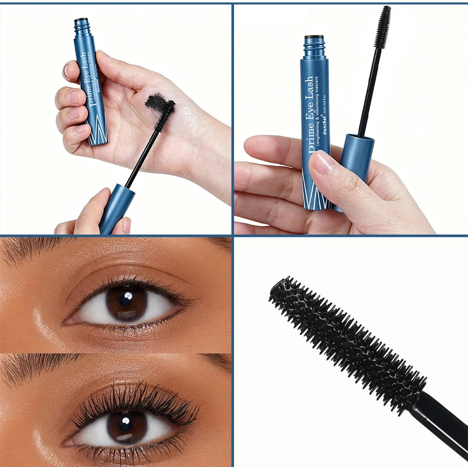 Lengthening & Volumizing Mascara Water-Resistant Long-Lasting Nourishing Strengthen Mascara Glossy Natural Finish Eye Makeup Pi-Mart