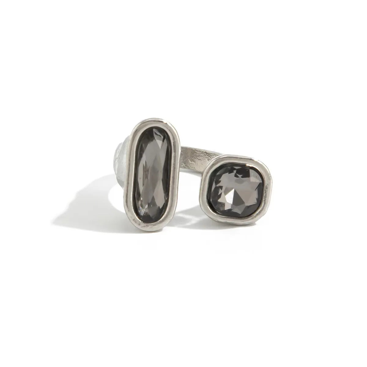 Minimalist Acrylic Rhinestone Open Ring for Women Korean Fashion Geometry Adjustable Knuckle Ring Party Jewelry Lady Gifts Pi-Mart