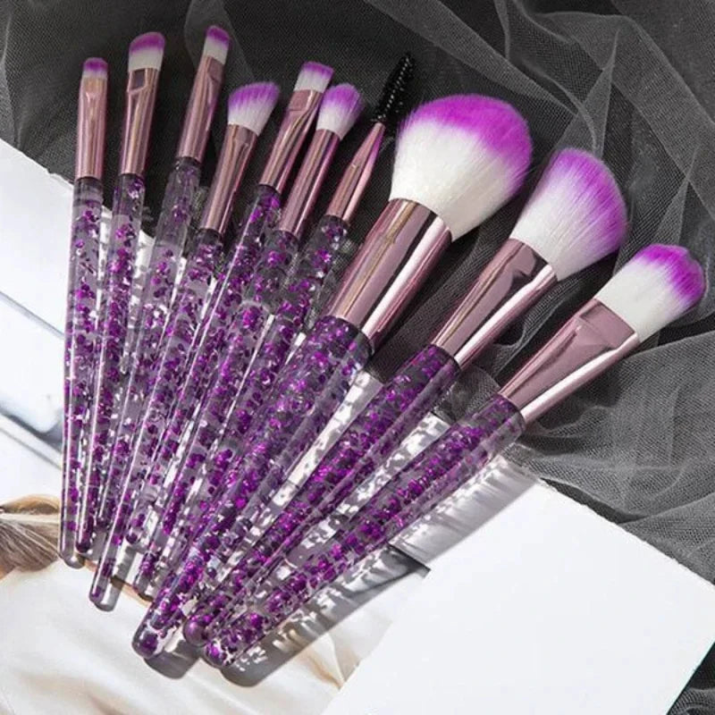 10PCS Makeup Brush Set Professional Super soft detail brush Blush Brush Foundation Concealer Eyeshadow Brush Tri Light Beauty