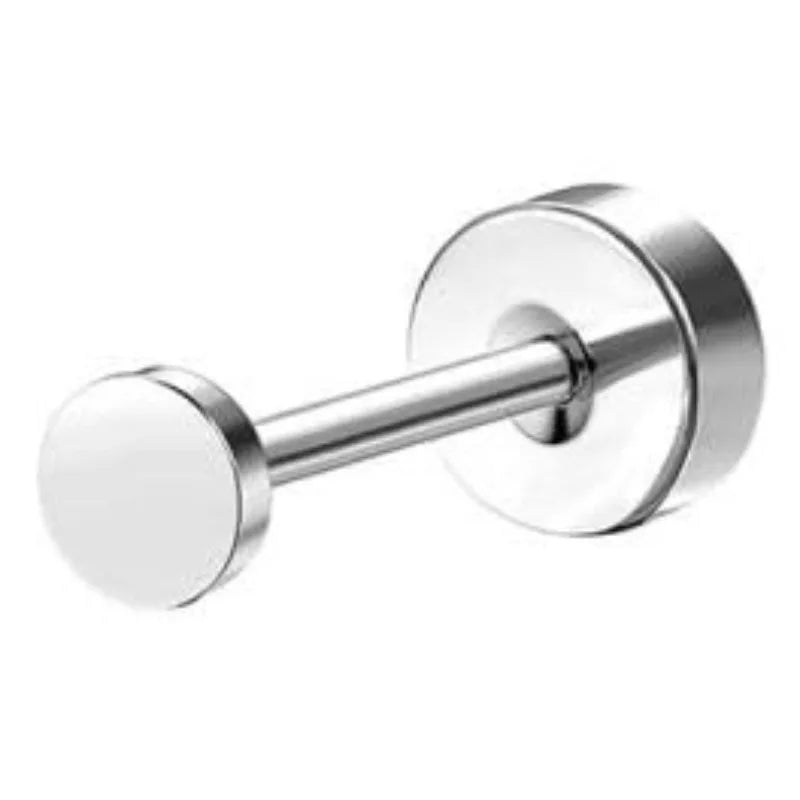 Bobisty 1pc Earrings for Sensitive Ears Surgical Stainless Steel Earrings for Women Dainty Flat Back Earring Stud Hoop Cartilage Pi-Mart