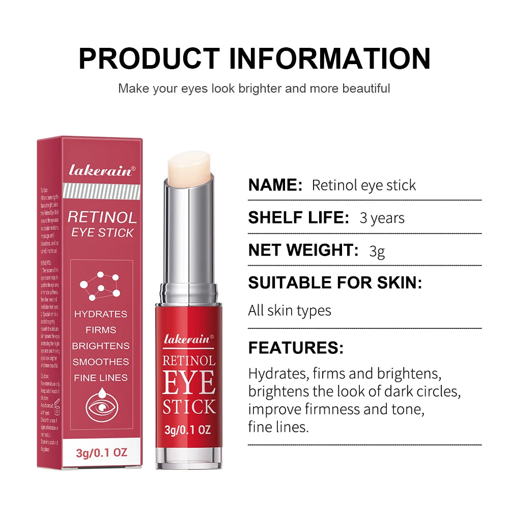 Retinol Eye Cream Lightening Dark Circles Firming Skin Instant Eye Repair Serum Stick for women Women Eyes Care Pi-Mart