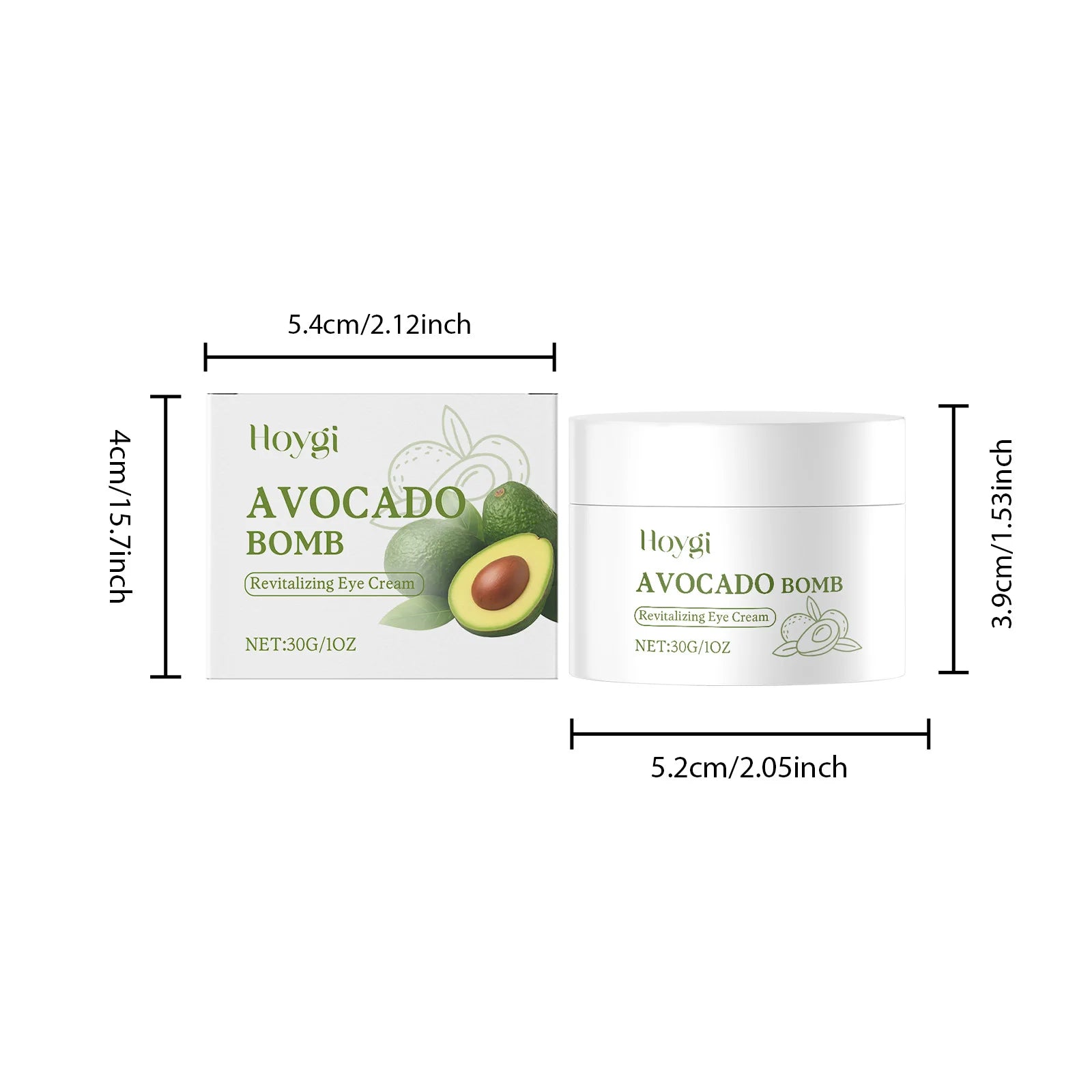 Avocado Eye Cream Fades Fine Lines & Wrinkles Firming Smoothing Eye Area Anti Puffiness Dark Circle Corrector for Youthful Eyes Pi-Mart