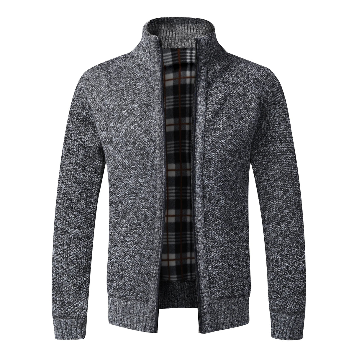 Autumn Winter Warm Cardigan Men Fleece Sweaters Full Zip Jackets Slim Fit Luxury Brand Knitted Sweater Coat American Jersey Pi-Mart