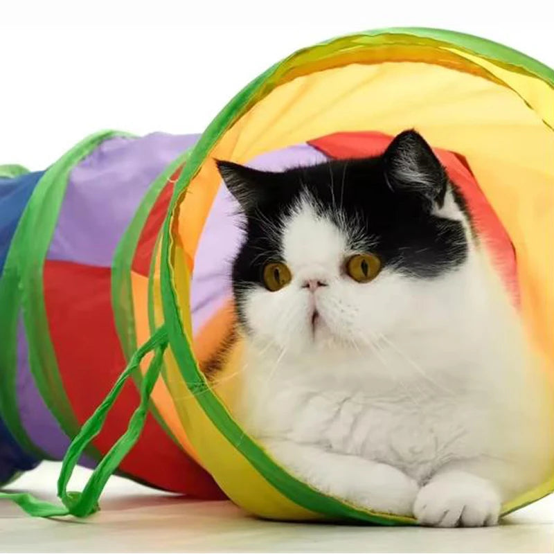 Cat Tunnel Pet Tube Collapsible Play Toy Indoor Outdoor Kitty Puppy Toys for Puzzle Exercising Training Pi-Mart