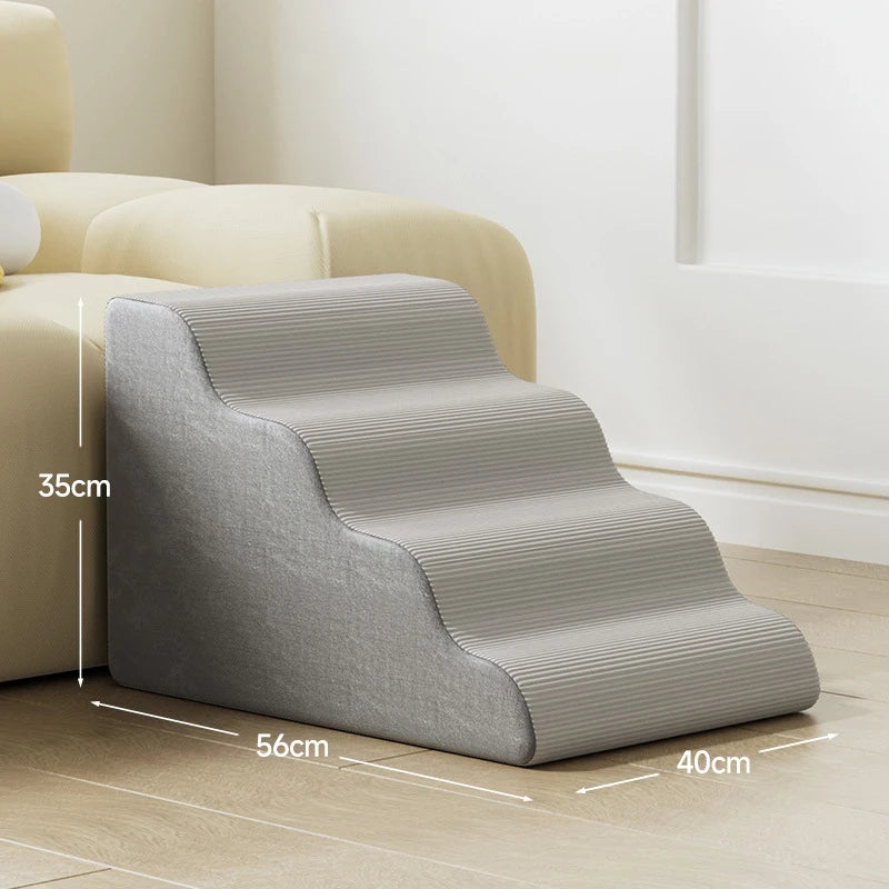 Dog Cat Ramp Ladder 3/4 Step Pet Stair Memory Foam Sponge Dogs Sofa Removable and Washable Training Pet Ramp Stairs Pet Supplies Pi-Mart