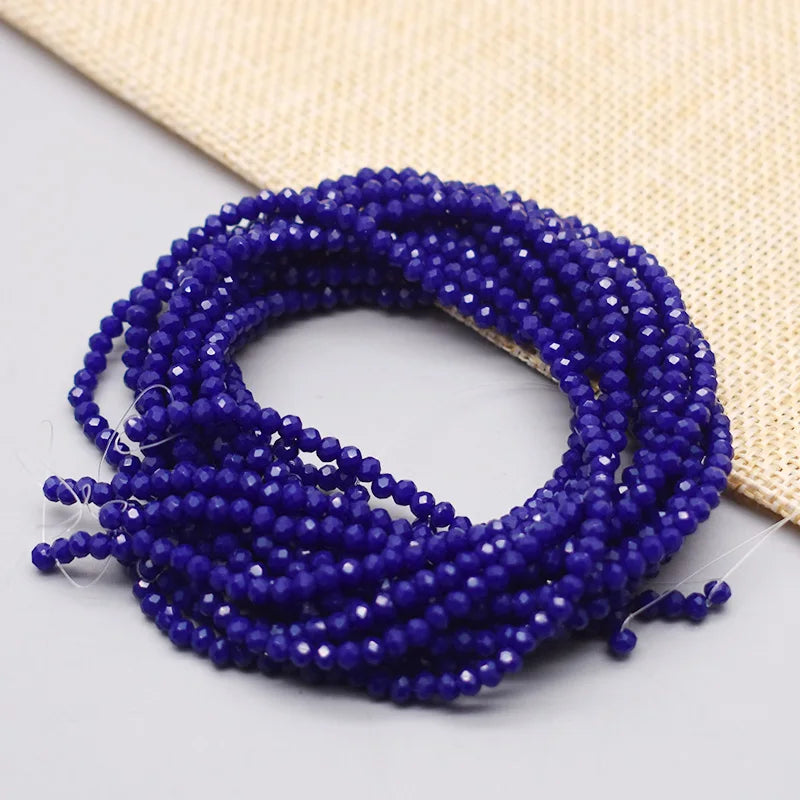 Yanqi 2 3 4mm Rondell Austria Faceted Crystal Beads Round Glass Beads Loose Spacer Beads for Jewelry Making DIY Pi-Mart