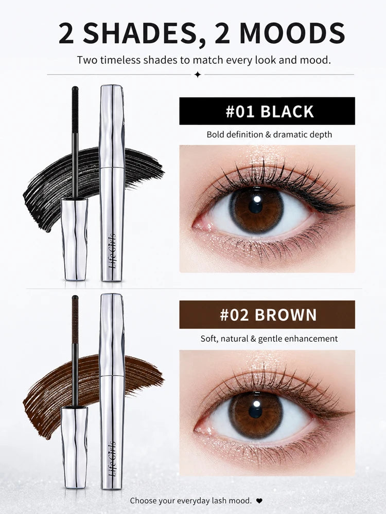 Life girls Waterproof Eyelash Primer Mascara, Lengthening Curling Lash Base, Smudge-Proof Long Lasting Black Brown Eye Makeup Pi-Mart