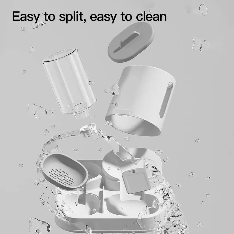 Automatic Gravity Cat Water Dispenser Feeder Spill-Proof Large Capacity One-Piece Design Pet Supplies Pi-Mart