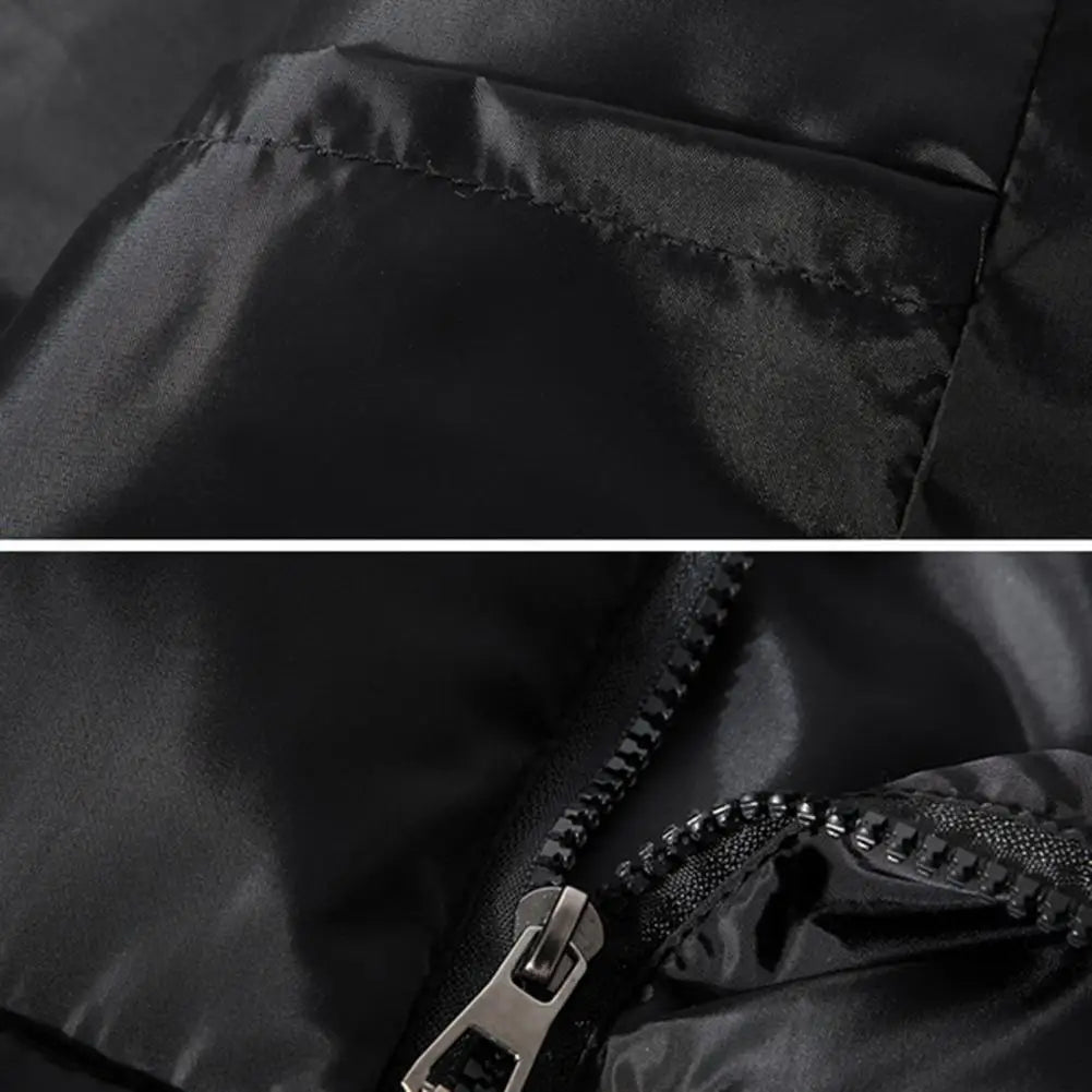 Men Vest Jacket Men Slim Fit Stand Collar Sleeveless Puffer Jackets Winter Casual Waistcoat Men Warm Coat Cold Weather Outerwear Pi-Mart