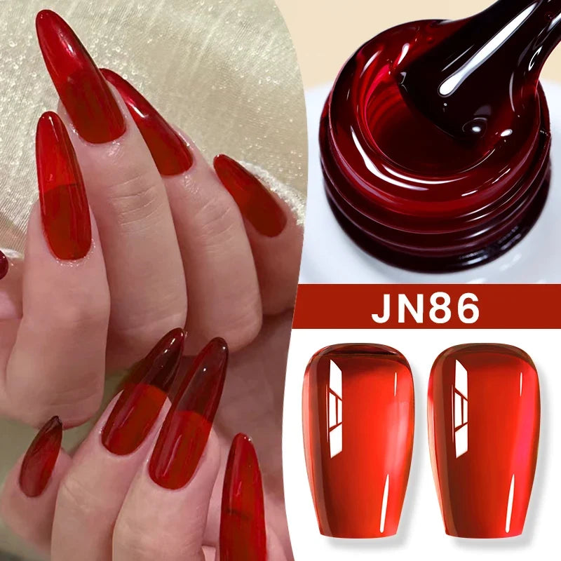 BORN PRETTY 83 Colors 10ml Jelly Nude Gel Nail Polish Autumn Amber Semi Transparent Manicure Soak off UV LED Nails Gel Varnish Tri Light Beauty
