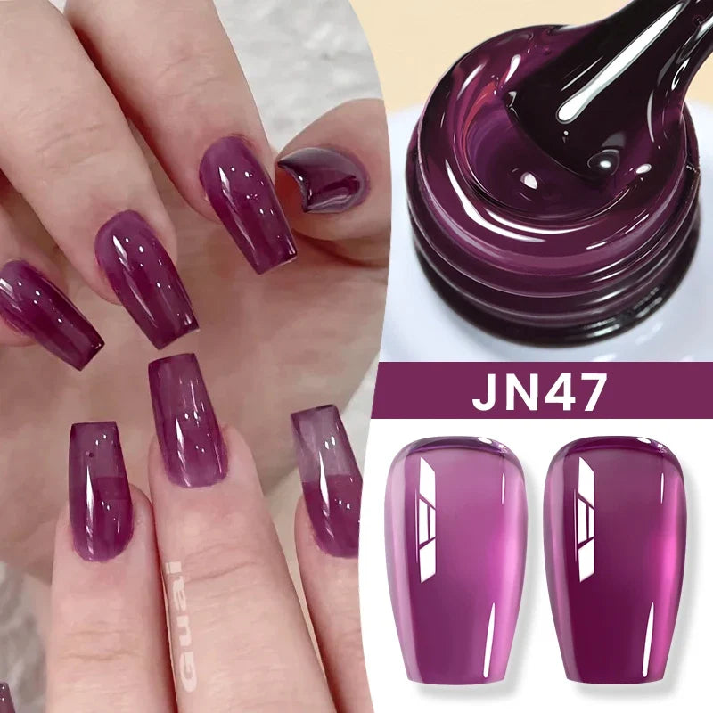 BORN PRETTY 83 Colors 10ml Jelly Nude Gel Nail Polish Autumn Amber Semi Transparent Manicure Soak off UV LED Nails Gel Varnish Tri Light Beauty