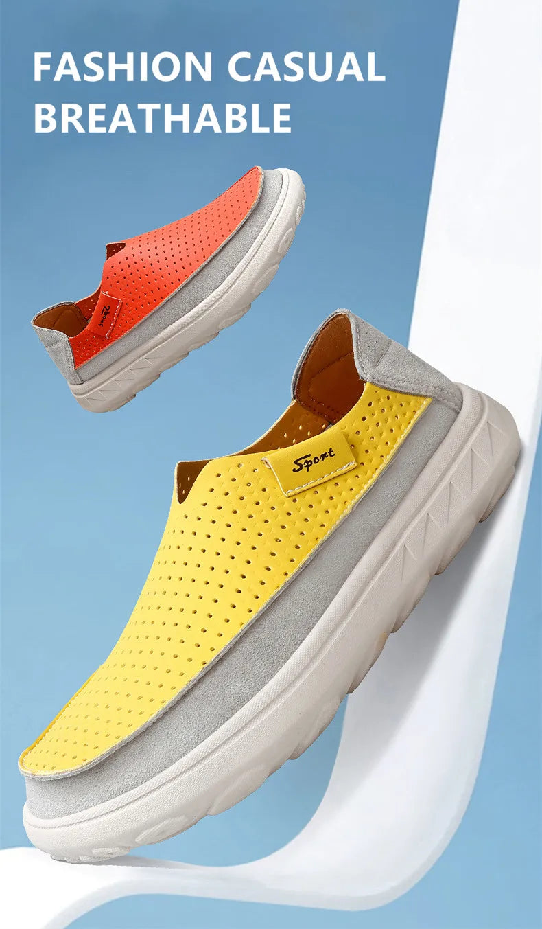 2026 New Men's Casual Shoes Fashion Comfortable Men's Shoes High Quality Leather Men Driving Shoes Handmade Flat Shoes Size 46 Pi-Mart