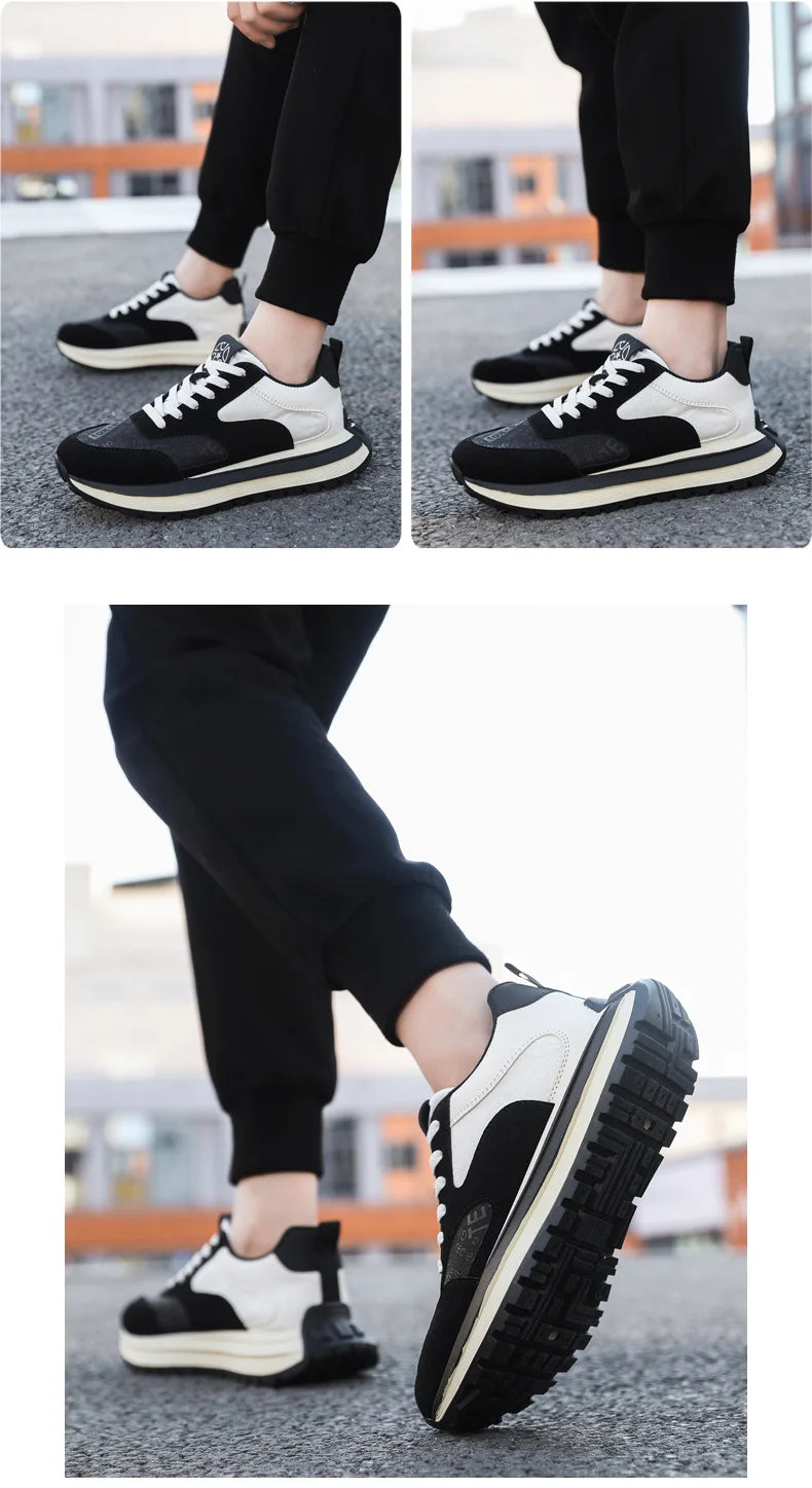 Men Shoes 2025 Spring Autumn New Fashion Comfortable Height Increase Casual Running Shoes Breathable Non Slip Platform Sneakers Pi-Mart