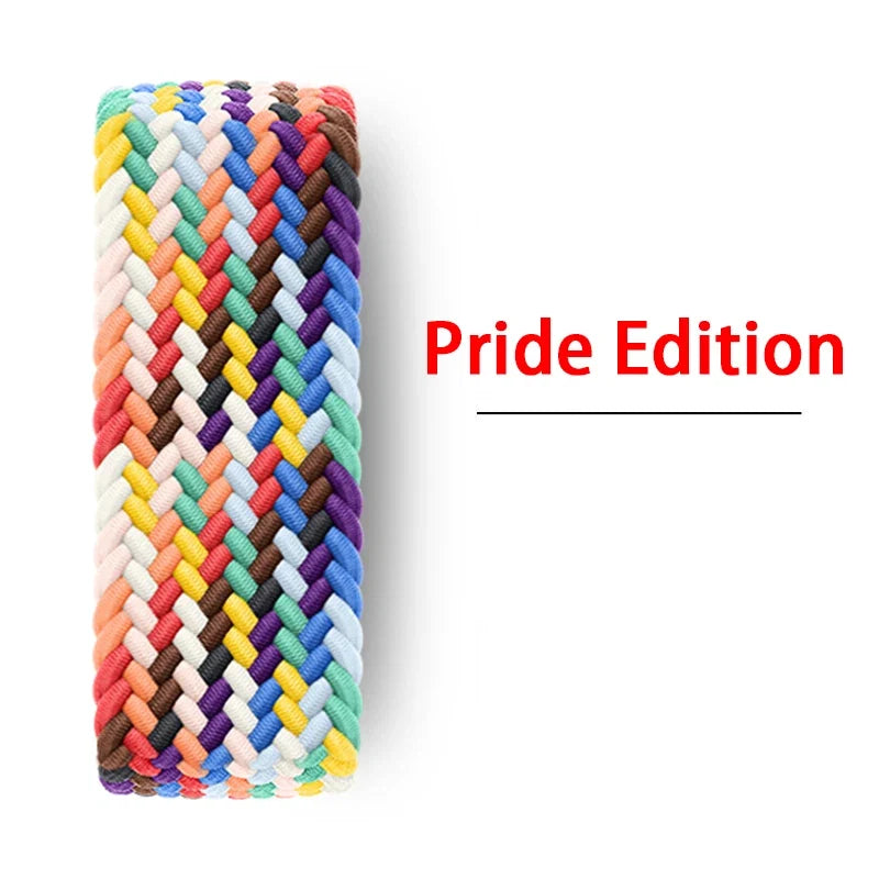 Braided Solo Loop For Apple watch Band 46mm 44mm 45mm 42mm 40mm 41mm Bracelet correa iwatch Series Ultra 2 11 10 9 SE 8 7 Strap LadyShow.Store