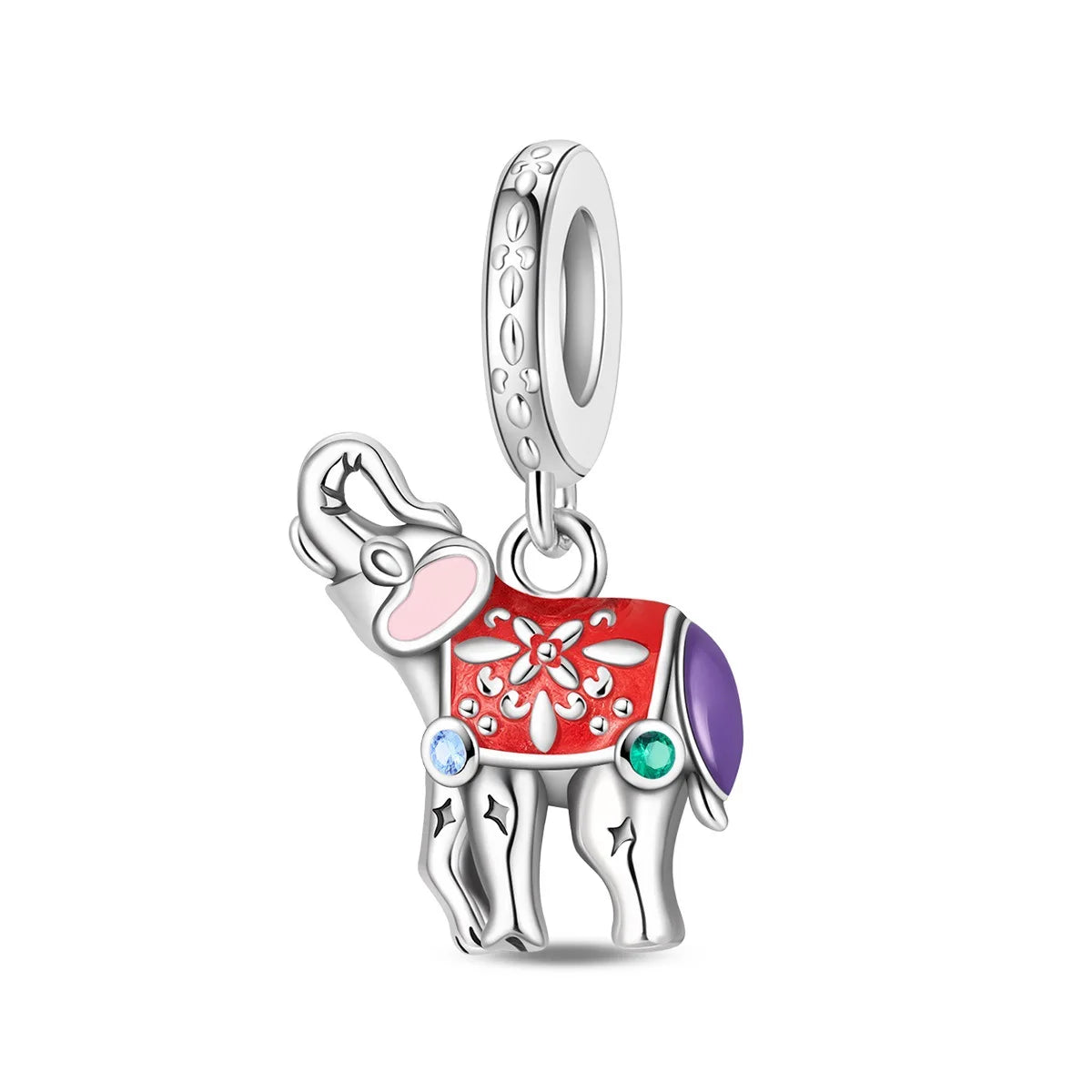 Attractive pendant featuring an animal - a baby elephant, a cat, a swan. Beaded DIY jewelry for a bracelet accessory. Pi-Mart