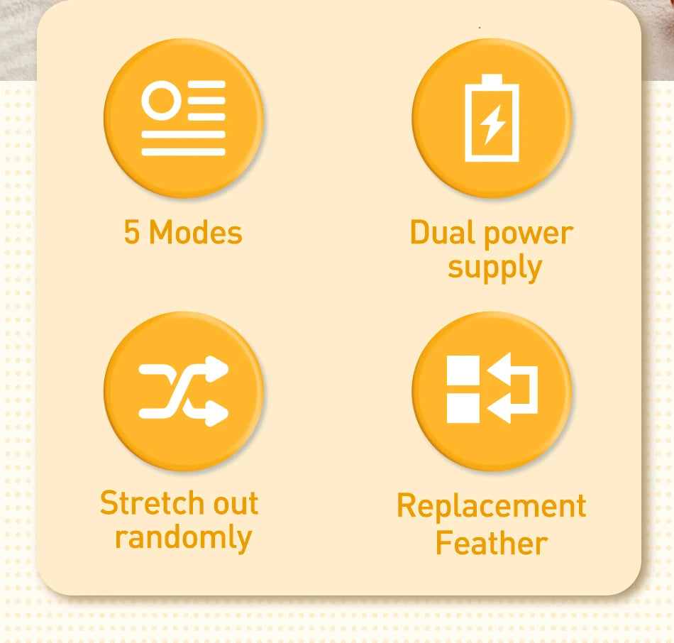 ROJECO 2 in 1 Smart Cat Toys Automatic Feather Fun Ball Toy Set For Cat Dog 5 Modes Electronic Interactive Pet Toy Accessories Pi-Mart