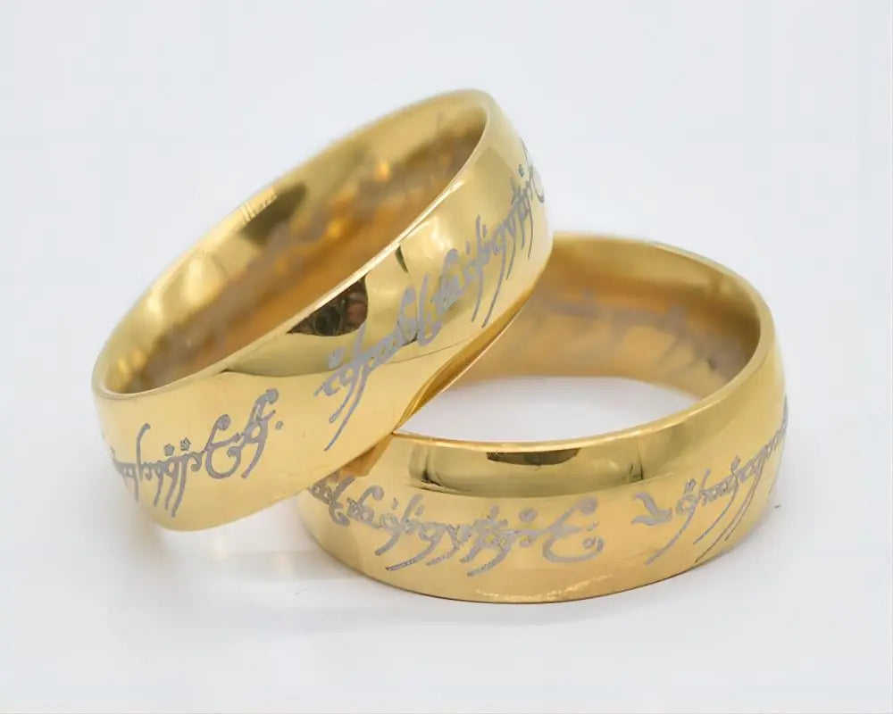6MM Stainless Steel Laser Engraving Exquisite Couples Wedding Rings, Men And Women Fashion Movie Jewelry Gifts Wholesale Pi-Mart
