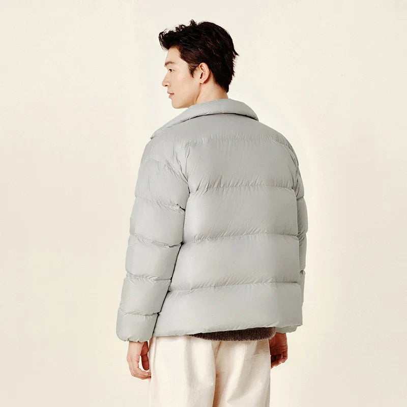 Semir Down Jacket Men Winter Three-proof Windproof Waterproof Stain Resistant Thick Stand Collar Puffer Coat Lightweight Warm LadyShow.Store