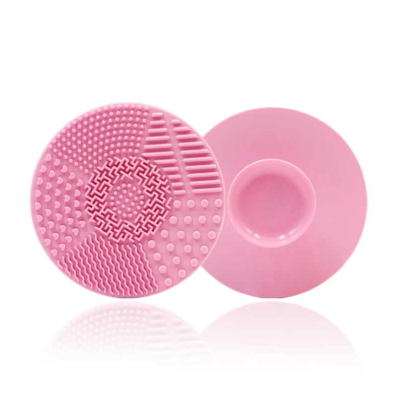 Silicone Makeup Brush Cleaner Folding Powder Puff Cleaning Bowl Eyeshadow Brushes Washing Soft Mat Beauty Tools Scrubber Box Pi-Mart